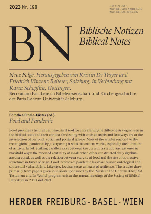 Titelseite: Biblische Notizen 198/2023