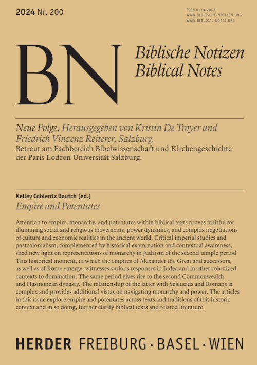 Titelseite: Biblische Notizen 200/2024