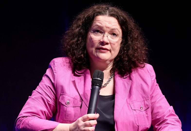 Arbeitsagenturchefin Andrea Nahles im Gespräch