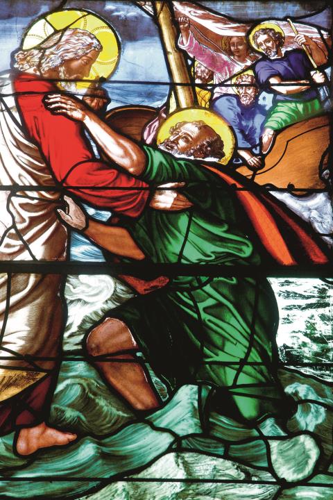 „Du Kleingläubiger!“ Im Sturm auf dem See Gennesaret zweifelt Petrus erst.