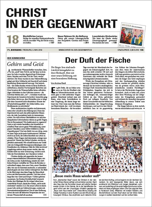 CHRIST IN DER GEGENWART 71. Jahrgang (2019) Nr. 18/2019