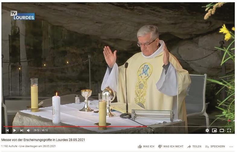 Screenshot: Messe von der Erscheinungsgrotte