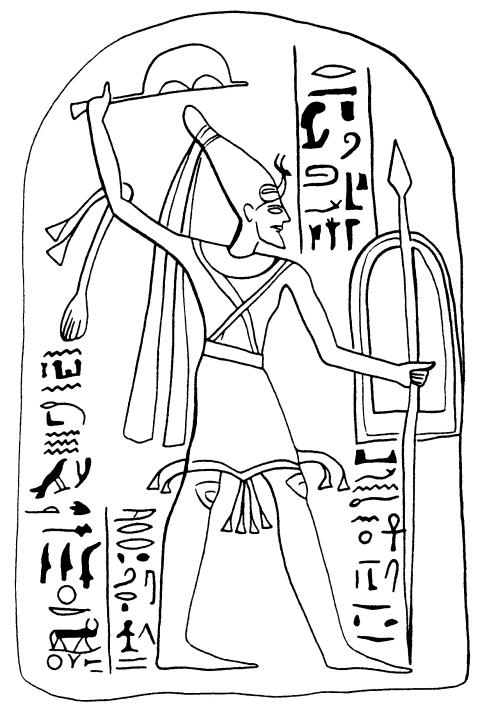 Kalksteinstele des Reschef aus Athribis (Ägypten; 13.-12. Jh. v. Chr)