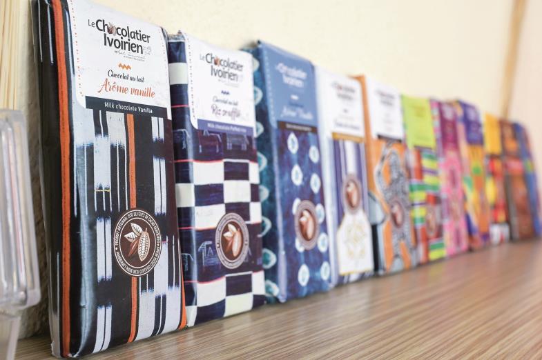 Verpackte Schokolade