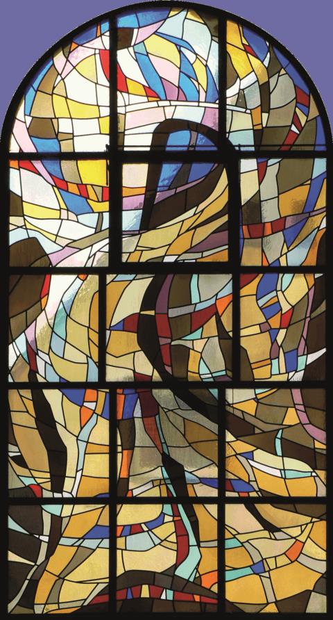 Glasmalereien von Gottfried Zawadzki in der katholischen Kirche von Senftenberg (1982): „Ich bin die Tür“ (Joh 10,7)