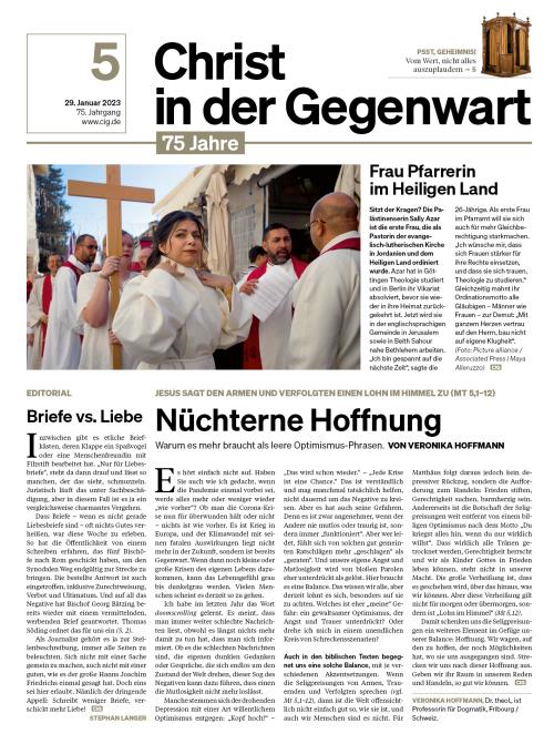 CHRIST IN DER GEGENWART 75. Jahrgang (2023) Nr. 5/2023