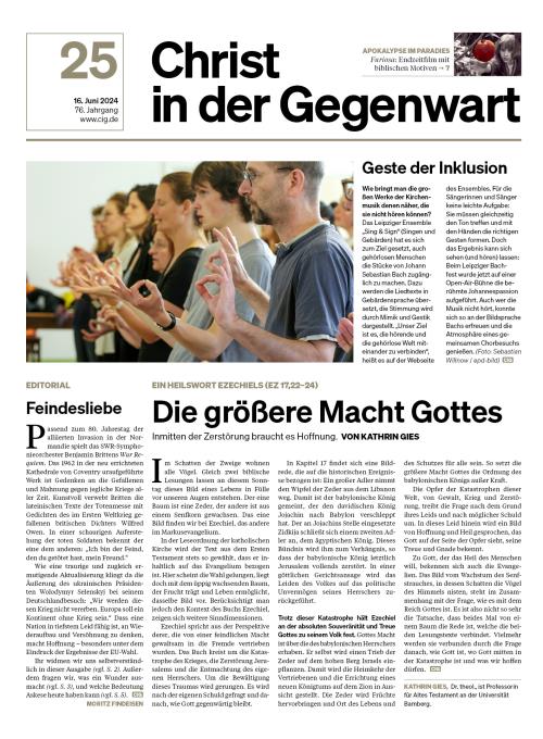CHRIST IN DER GEGENWART 76. Jahrgang (2024) Nr. 25/2024