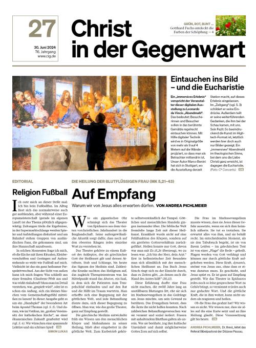 CHRIST IN DER GEGENWART 76. Jahrgang (2024) Nr. 27/2024