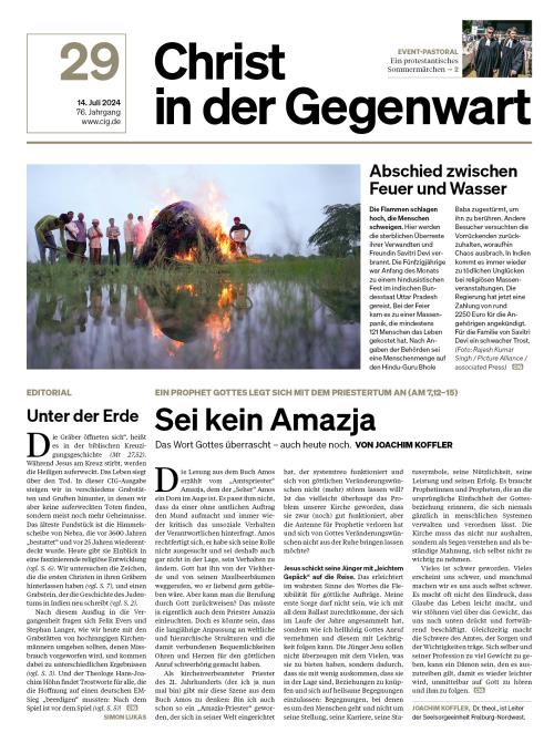 CHRIST IN DER GEGENWART 76. Jahrgang (2024) Nr. 29/2024