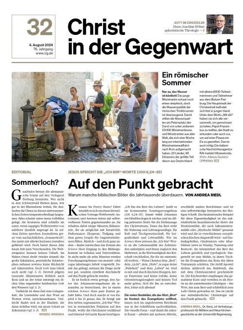 CHRIST IN DER GEGENWART 76. Jahrgang (2024) Nr. 32/2024
