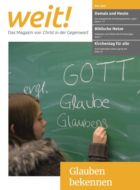 Titelseite Magazin weit! von CHRIST IN DER GEGENWART 77. Jahrgang (2025) Nr. 6/2025