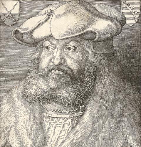 Friedrich der Weise, Kupferstich von Albrecht Dürer um 1524   (Bild: Rijksmuseum)