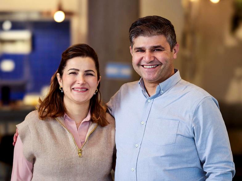 Porträt Bilal Aloge und seine Frau Silham Al Hamed