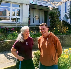 Leiterin Erika Schill und Sozialarbeiter Michael Eggert  (Foto: Müller)