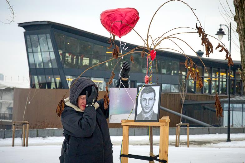 Herzen für die Gefallenen: Ukraine