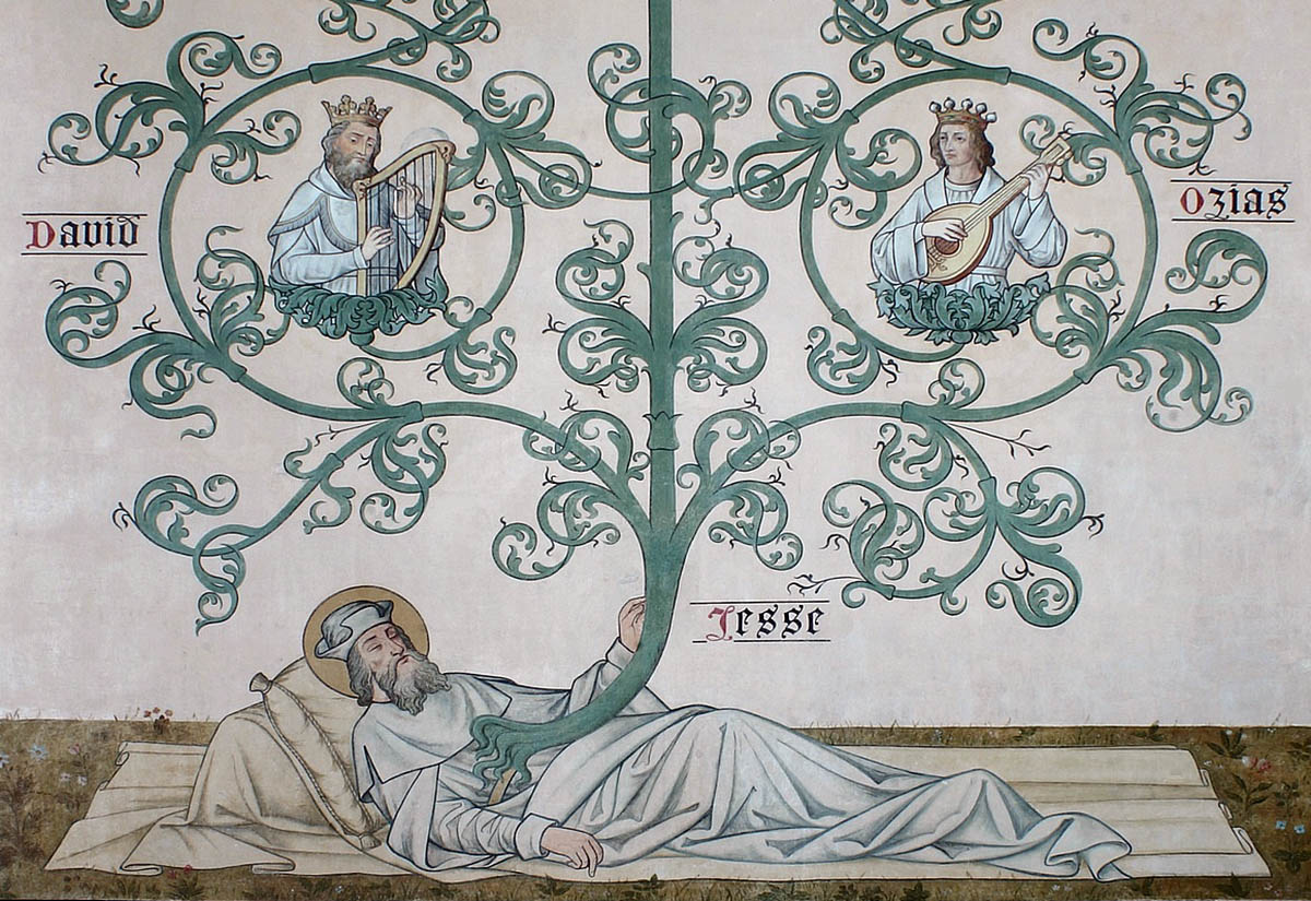 Darstellung der Wurzel Jesse in der Sint-Leonarduskerk, Sint-Lenaarts