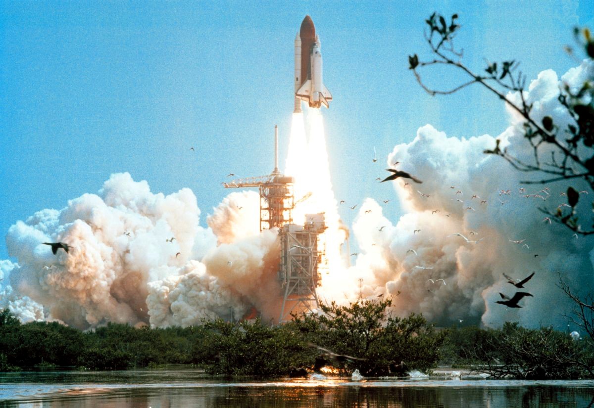 Start des Space Shuttle Columbia vom Kennedy Space Center