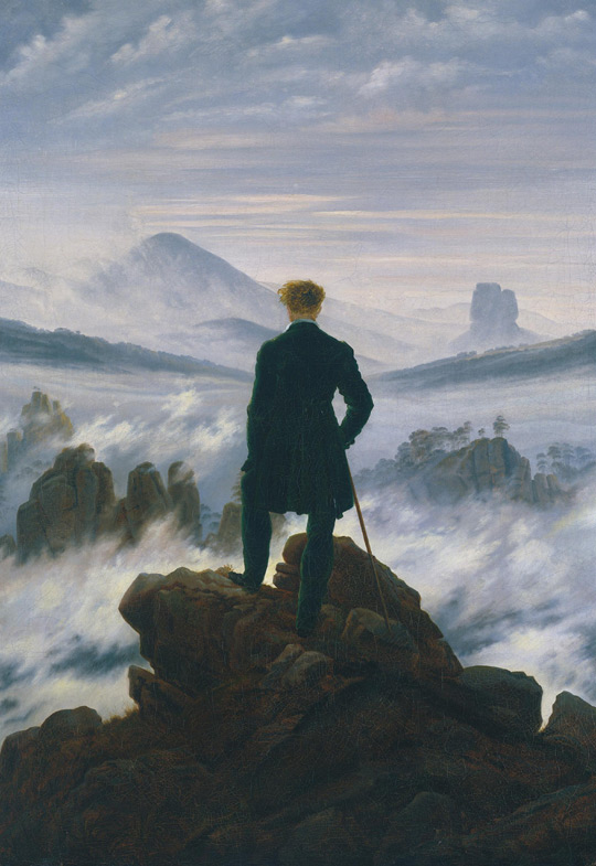 Bild "Wanderer über dem Nebelmeer" von Caspar David Friedrich