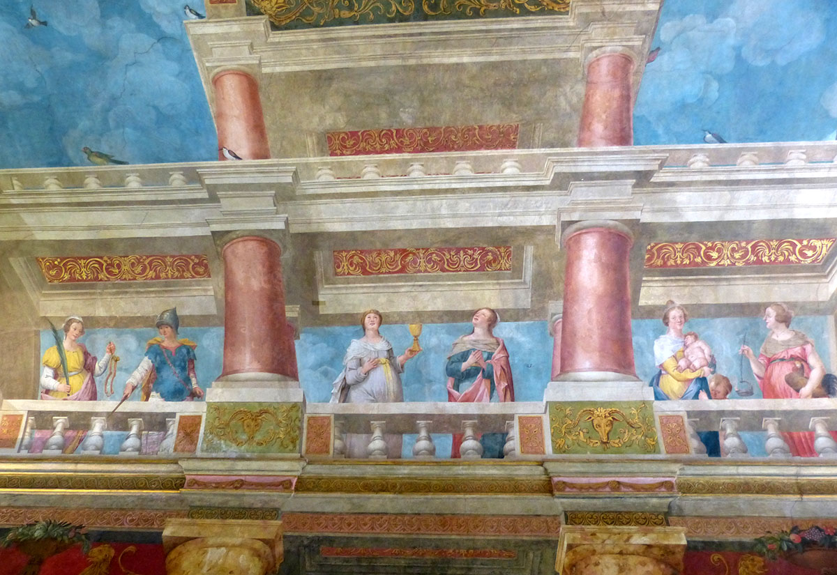 Donato Arsenio Mascagni (1579-1637): Allegorien der Tugenden, Deckenfresko im Schloss Hellbrunn, Salzburg