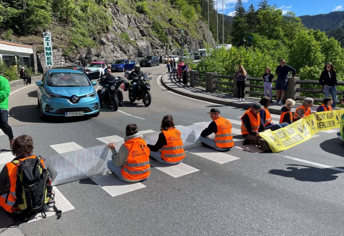 Protest der "Letzten Generation" in Österreich