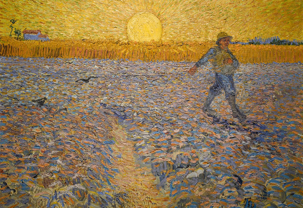 Vincent van Gogh (1853–1890): Sämann bei Sonnenuntergang, Kröller-Müller-Museum, Otterlo