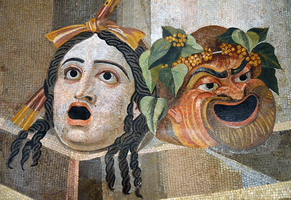 Mosaik mit Theatermasken, 2. Jh. n. Chr., Kapitolinische Museen