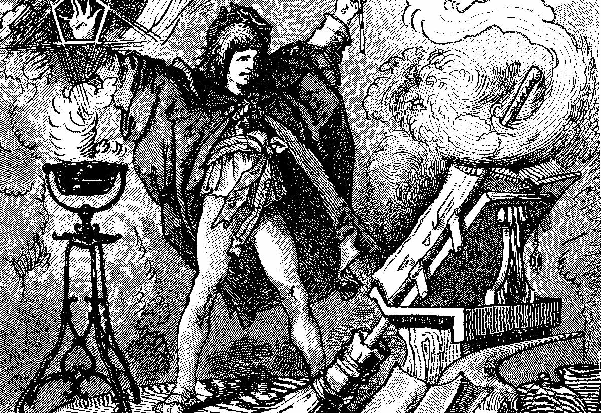 Ferdinand Barth (1842–1892): Der Zauberlehrling (Ausschnitt), aus: "Goethe's Werke" (1882)
