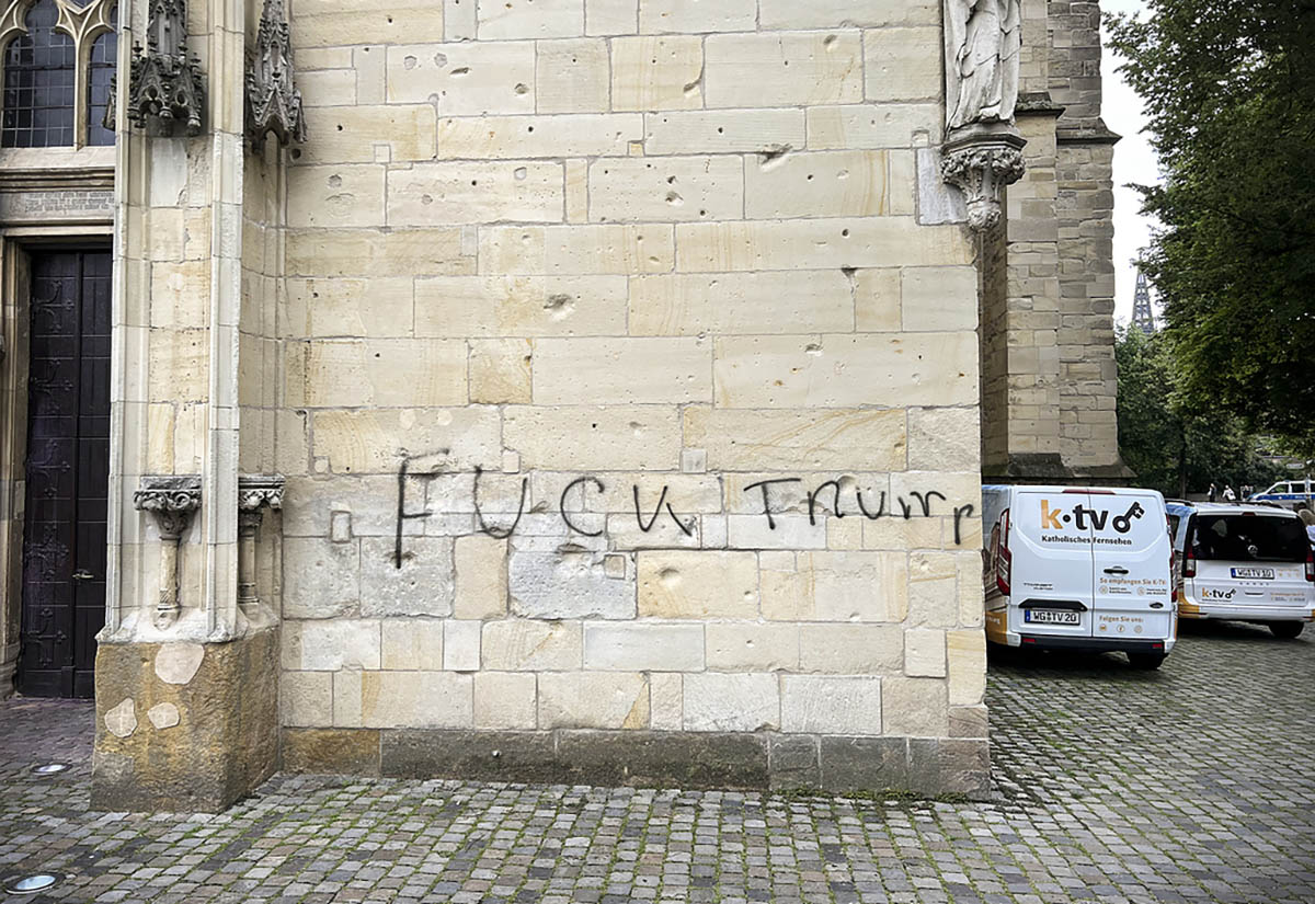 Vandalismus an der Überwasserkirche in Münster