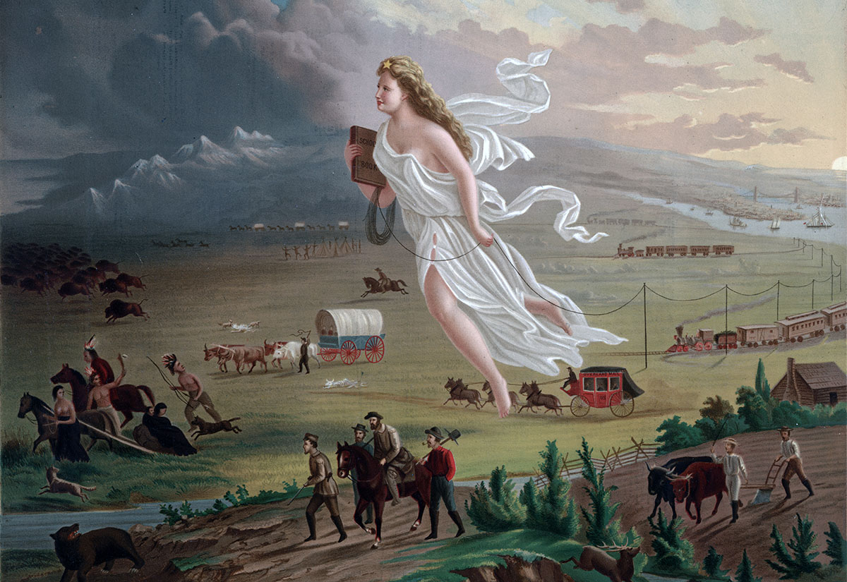 John Gast (1842-1896): Der Fortschritt Amerikas.