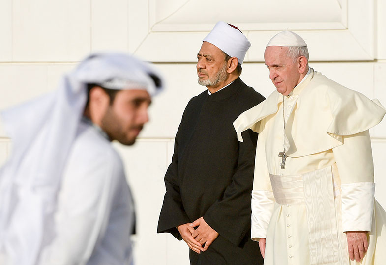 Papst Franziskus und Ahmad Al-Tayyeb