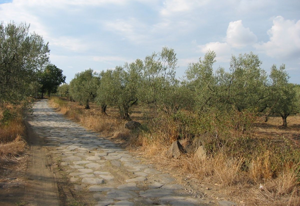 Ein Stück Via Cassia südlich von Montefiascone