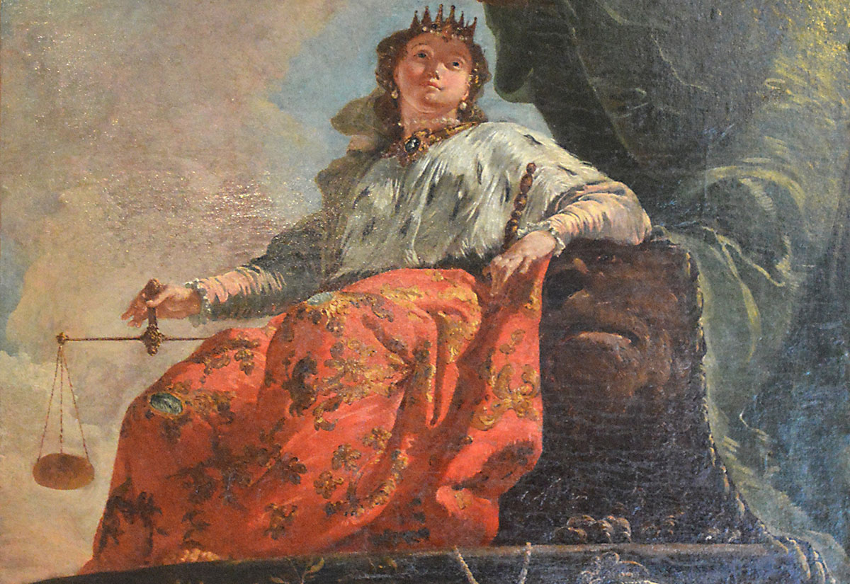 Francesco Fontebasso (1707–1769): Allegorie der Gerechtigkeit (Ausschnitt)