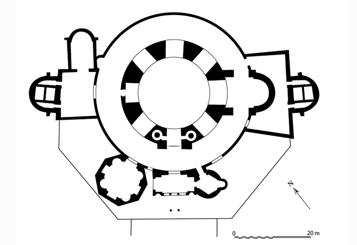Grundriss der Georgsrotunde in Thessaloniki (4. Jahrhundert)