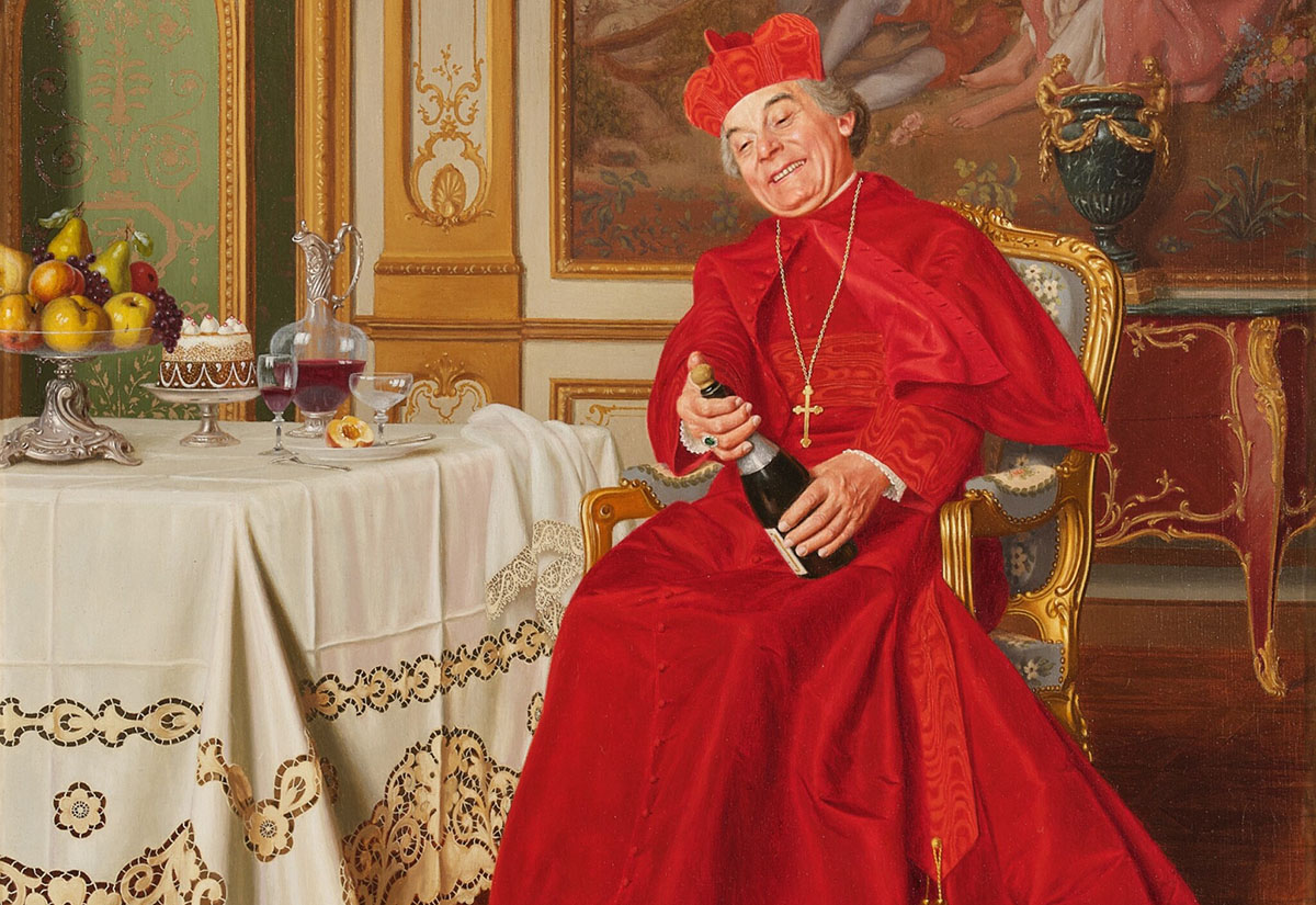 Andrea Landini (1847–1935): Le Champagne (Ausschnitt)