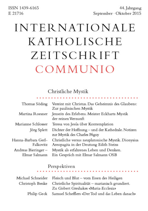 Communio. Internationale katholische Zeitschrift 5/2015