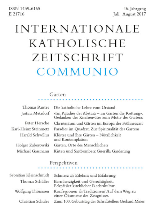 Communio. Internationale katholische Zeitschrift 4/2017