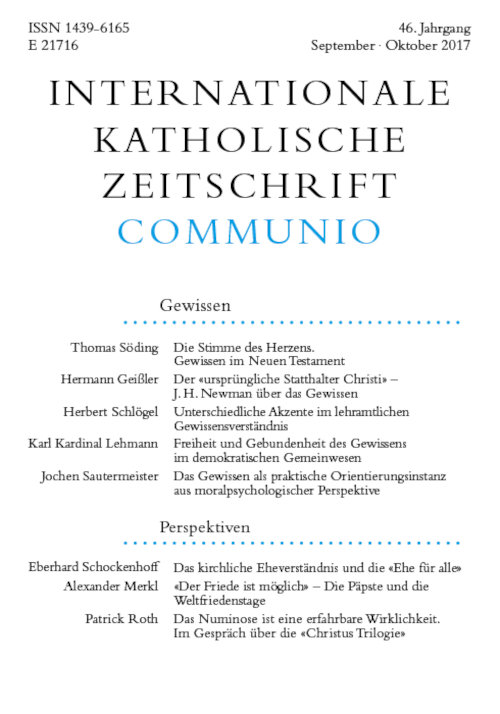 Communio. Internationale katholische Zeitschrift 5/2017