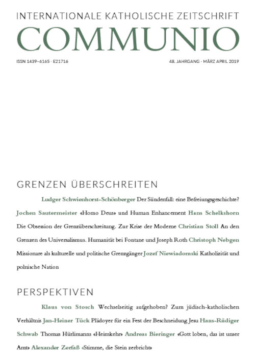 Titelseite Communio. Internationale katholische Zeitschrift 2/2019