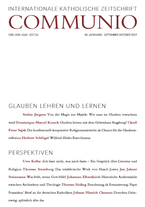 Communio. Internationale katholische Zeitschrift 5/2019