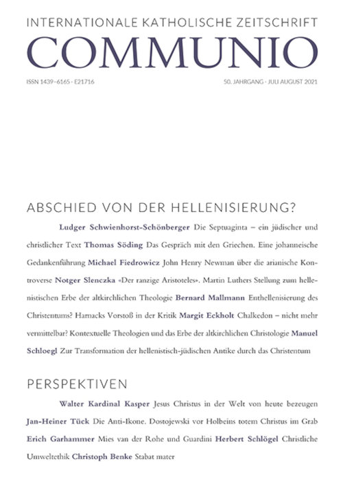 Communio. Internationale katholische Zeitschrift 4/2021