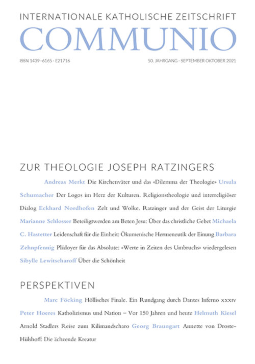 Titelseite Communio. Internationale katholische Zeitschrift 5/2021