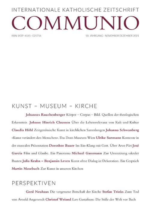 Titelseite Communio. Internationale katholische Zeitschrift 6/2021