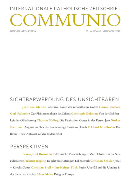 Titelseite Communio. Internationale katholische Zeitschrift 2/2022