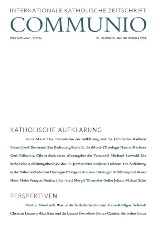 Titelseite Communio. Internationale katholische Zeitschrift 1/2024