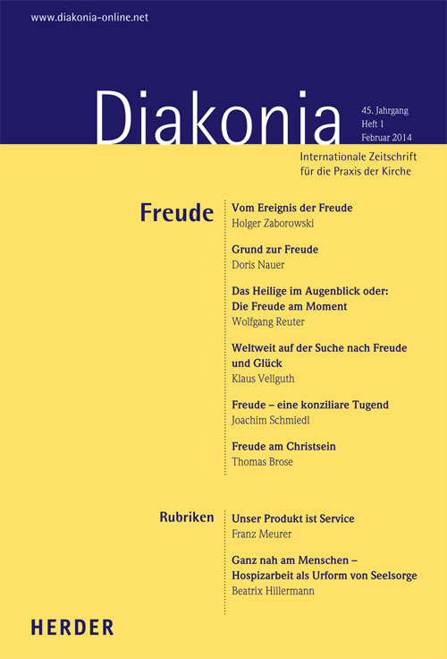 Titelseite: Diakonia. Internationale Zeitschrift für die Praxis der Kirche 45 (2014) Heft 1