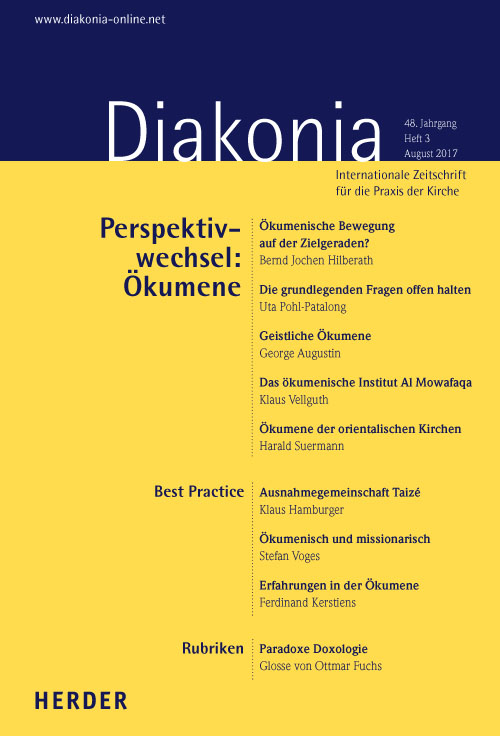 Titelseite: Diakonia. Internationale Zeitschrift für die Praxis der Kirche 48 (2017) Heft 3