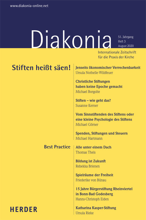 Titelseite: Diakonia 3/2020