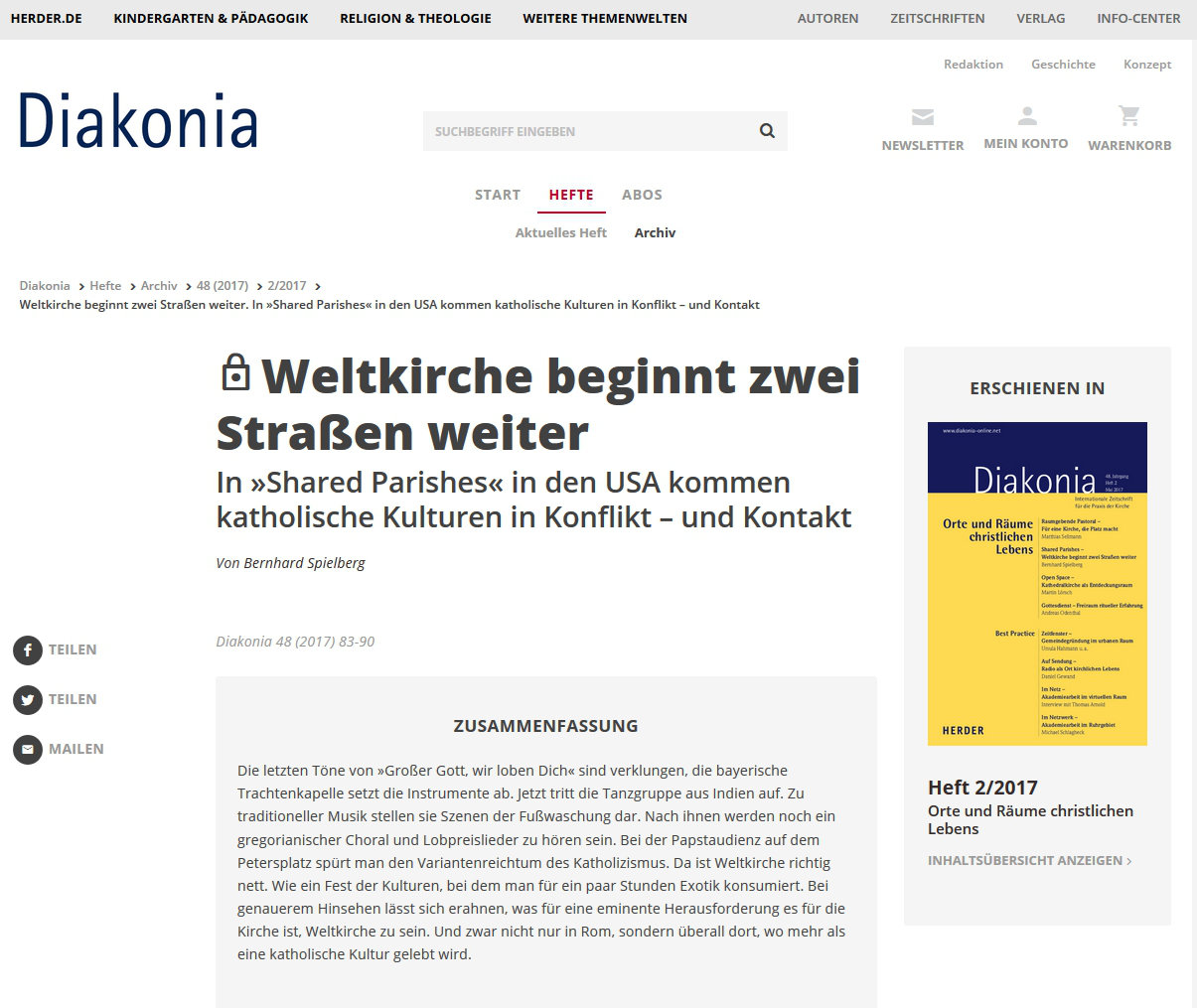 Diakonia online: Abonnement