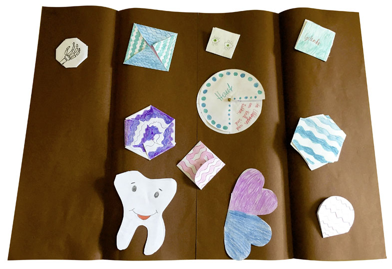 Aufgeklapptes Lapbook