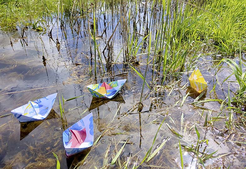 Kreativ am Bach: Wasser wahrnehmen und erkunden